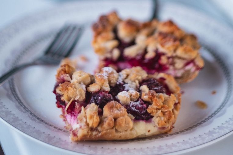 Voor de zoetekauw bosvruchten crumble met peer